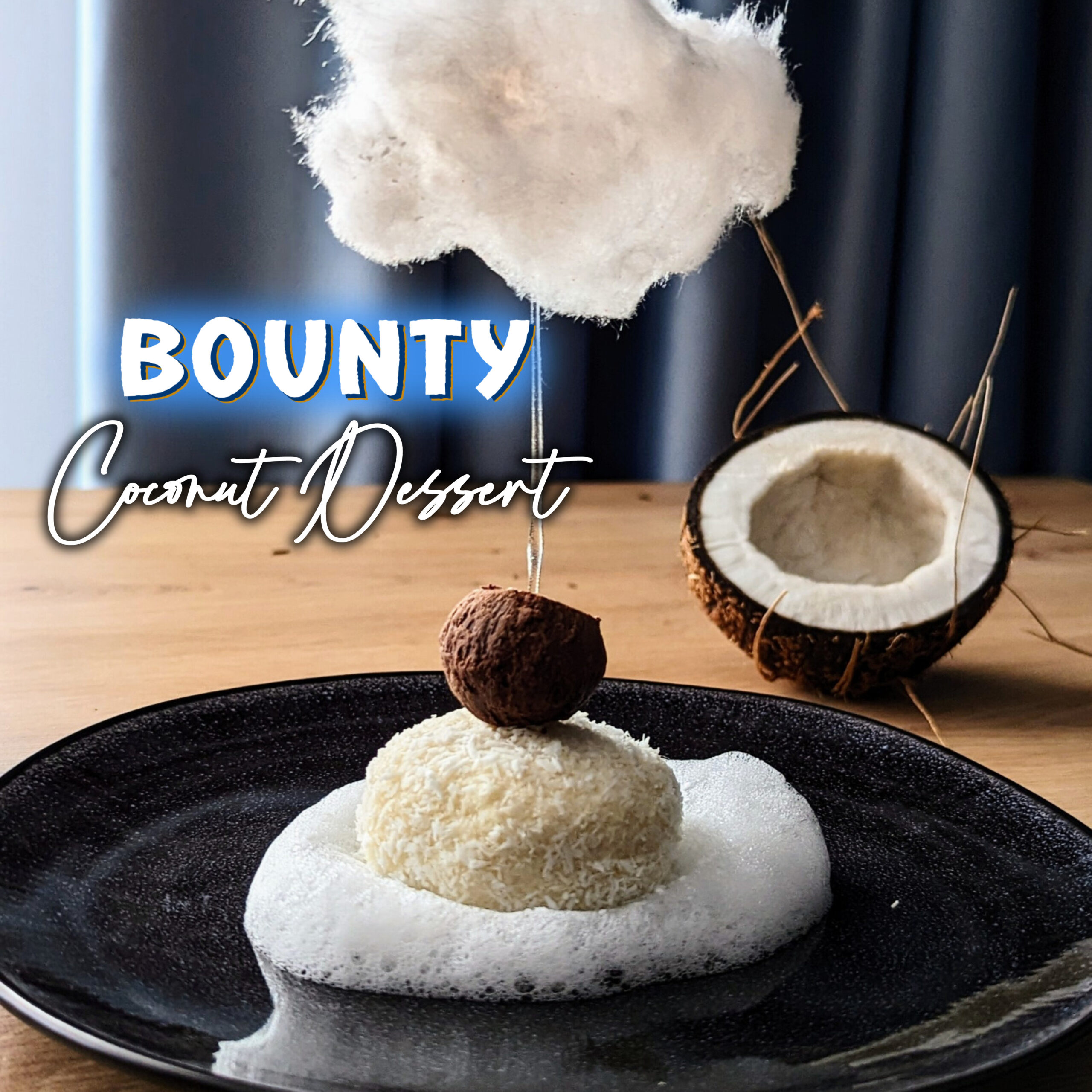 Mouthwatering Bounty Dessert with Chocolate Coconuts and Isomalt Spikes