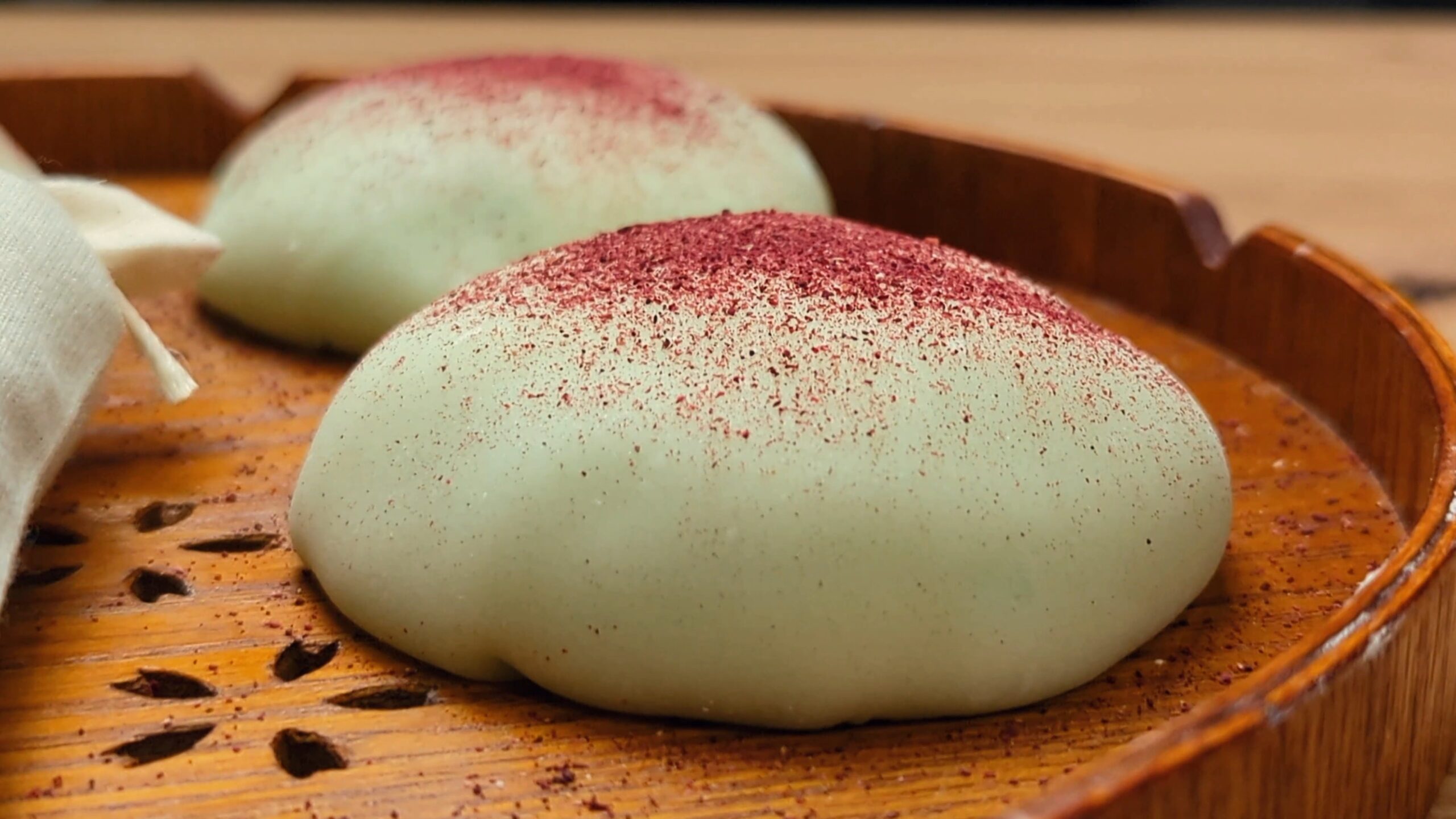 Lavender mochi with mascarpone filling